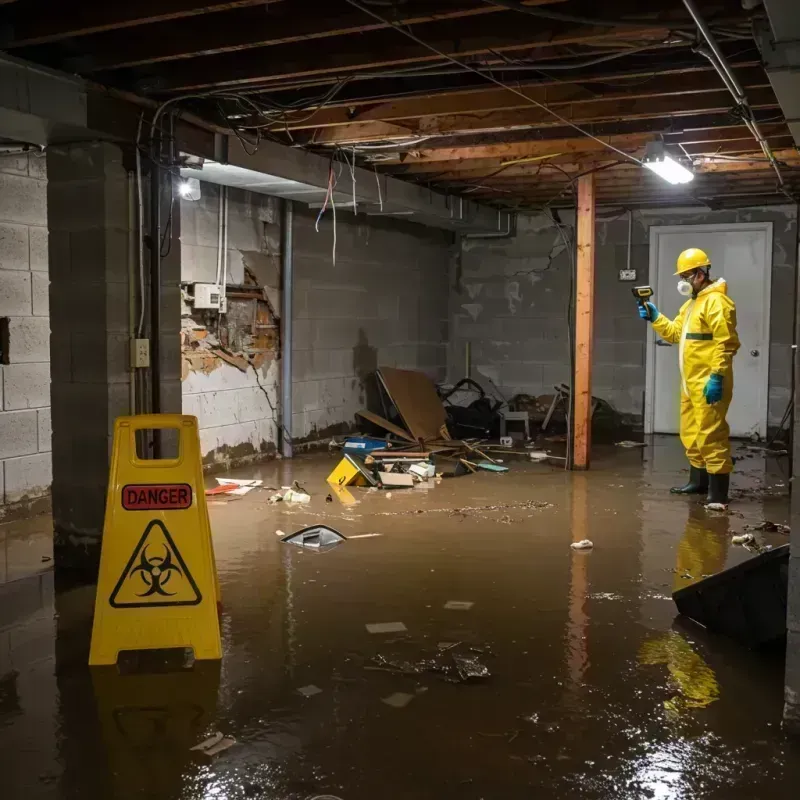 Flooded Basement Electrical Hazard in East Islip, NY Property